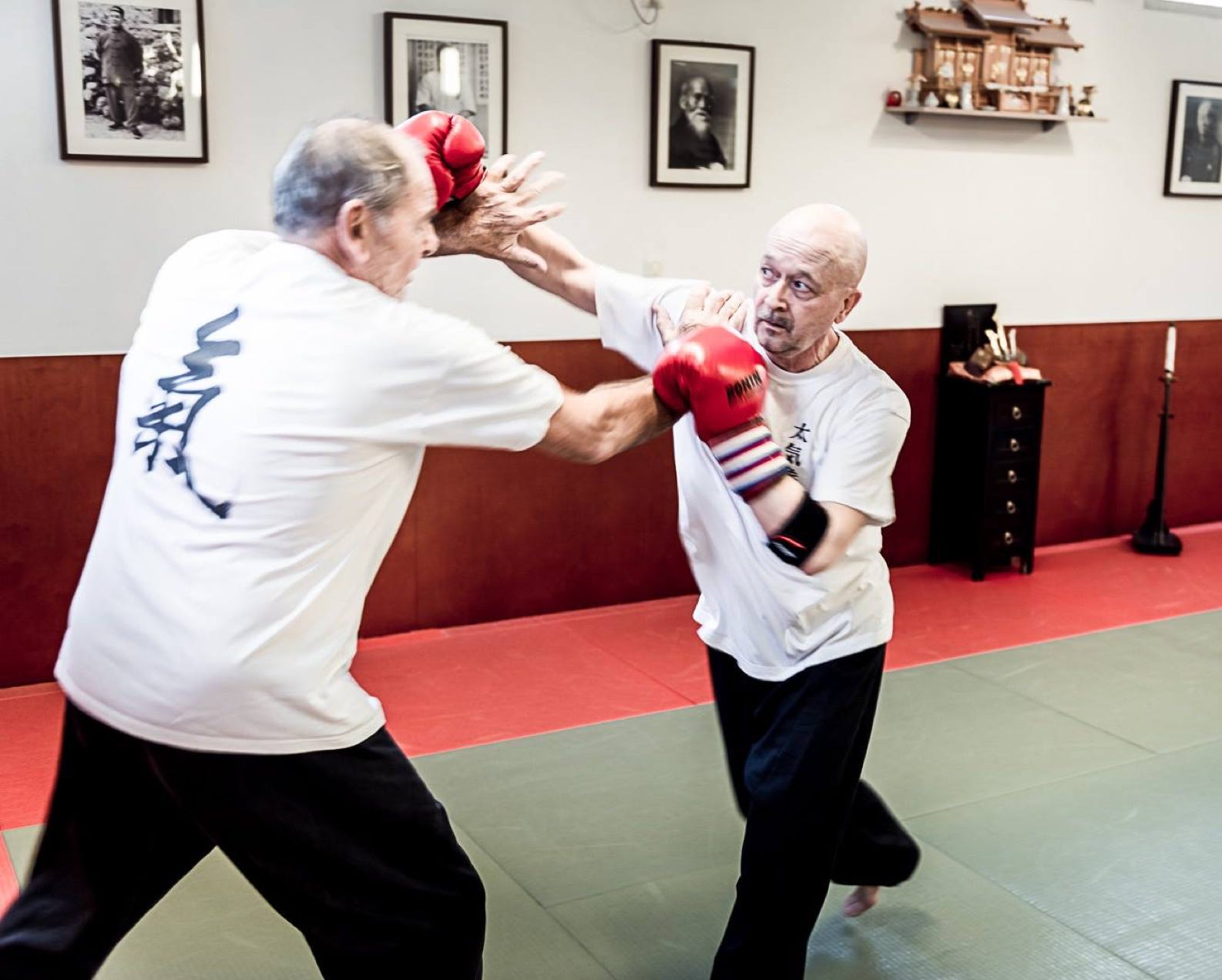 Taikiken Kumite Hans Bakker and Jan Kallenbach.