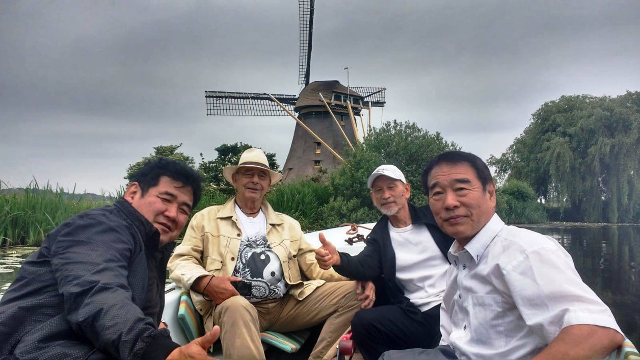 Yukio Ito with Jan Kallenbach and Iwama Norimasa in the Netherlands