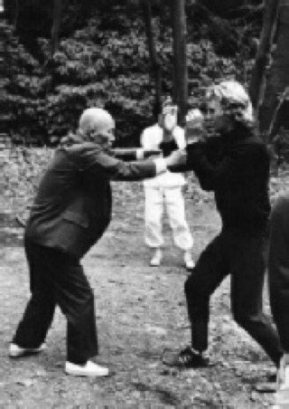 Sawai sensei and Ron Nansink fighting posture. 