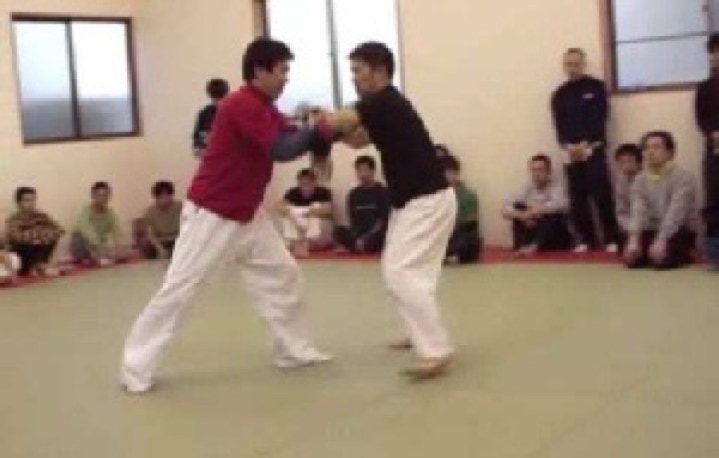 Yasuhide Takagi demonstrating Taikiken kumite.